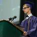 Leeland Criso, 2013 class president, delivers his remarks during Pioneer's 2013 graduation ceremony at EMU's Convocation Center, Thursday June 6. Courtney Sacco I AnnArbor.com
